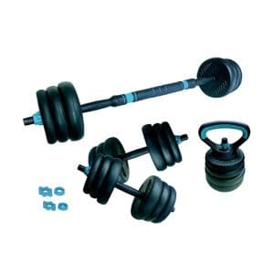 ASG Justerbart Vægtsæt 20 kg. Sort/Petrol Blå
